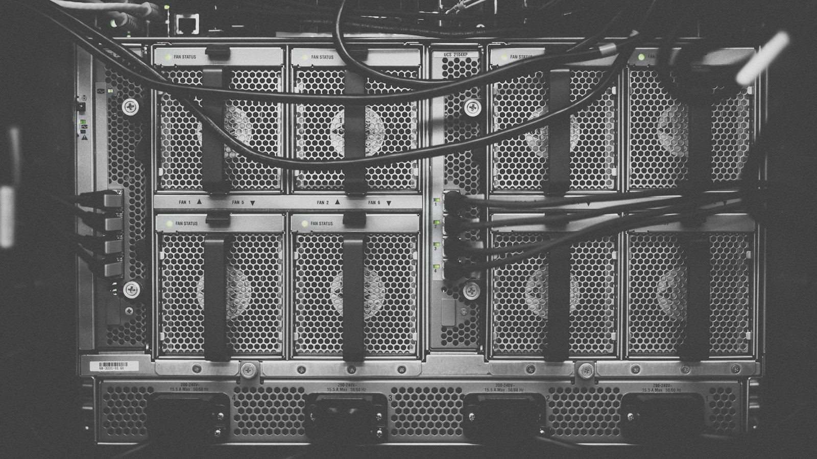 Close-up of electronic computing hardware illustrating Huawei Atlas 960 SuperPoD AI infrastructure
