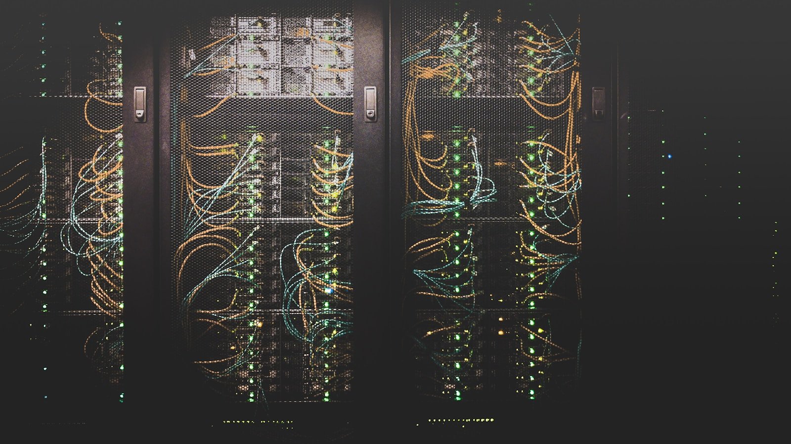 Rows of server racks in a modern data centre, illustrating controlled AI infrastructure
