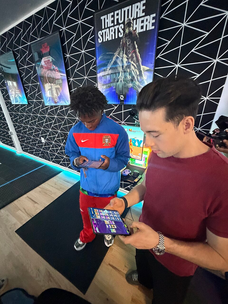 IShowSpeed playing FIFA Heroes at the ENVER office in New York in June 2026