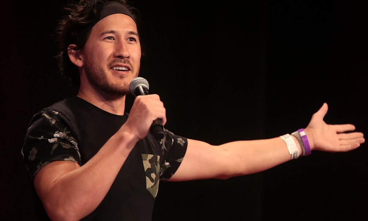 Markiplier speaking to attendees at PAX West in Seattle in 2018