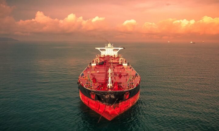 Oil tanker at sea, illustrative image for global oil market disruption