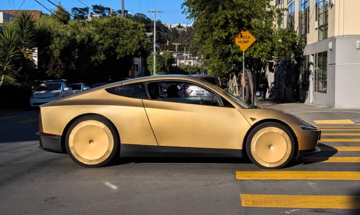 Tesla Cybercab driving in San Francisco in June 2026