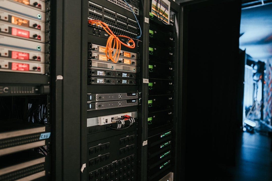 Rows of server racks in a data centre, illustrating AI infrastructure