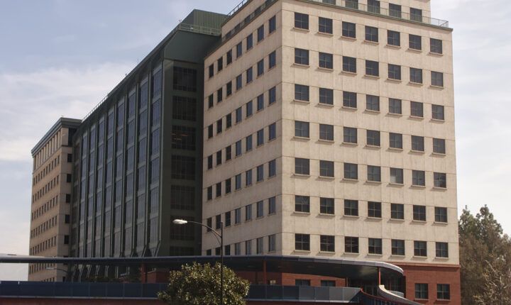 ABC Studios building at the Walt Disney Studios property in Burbank, photographed in 2014