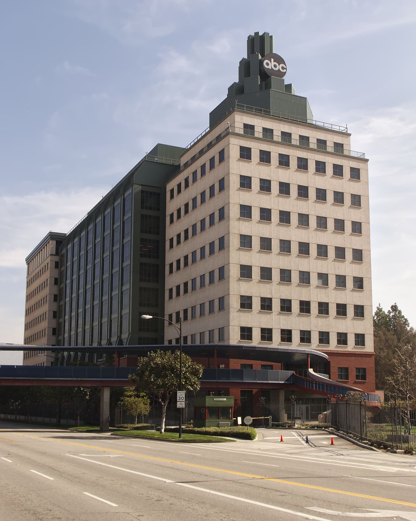 ABC Studios building at the Walt Disney Studios property in Burbank, photographed in 2014