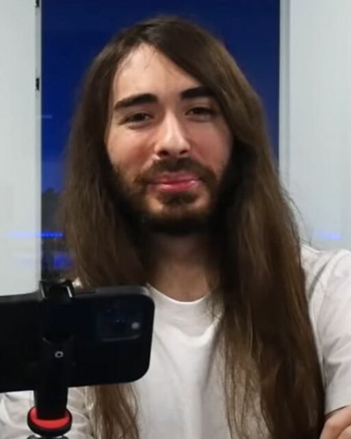 Charlie “MoistCr1TiKaL” White speaking on camera in March 2022
