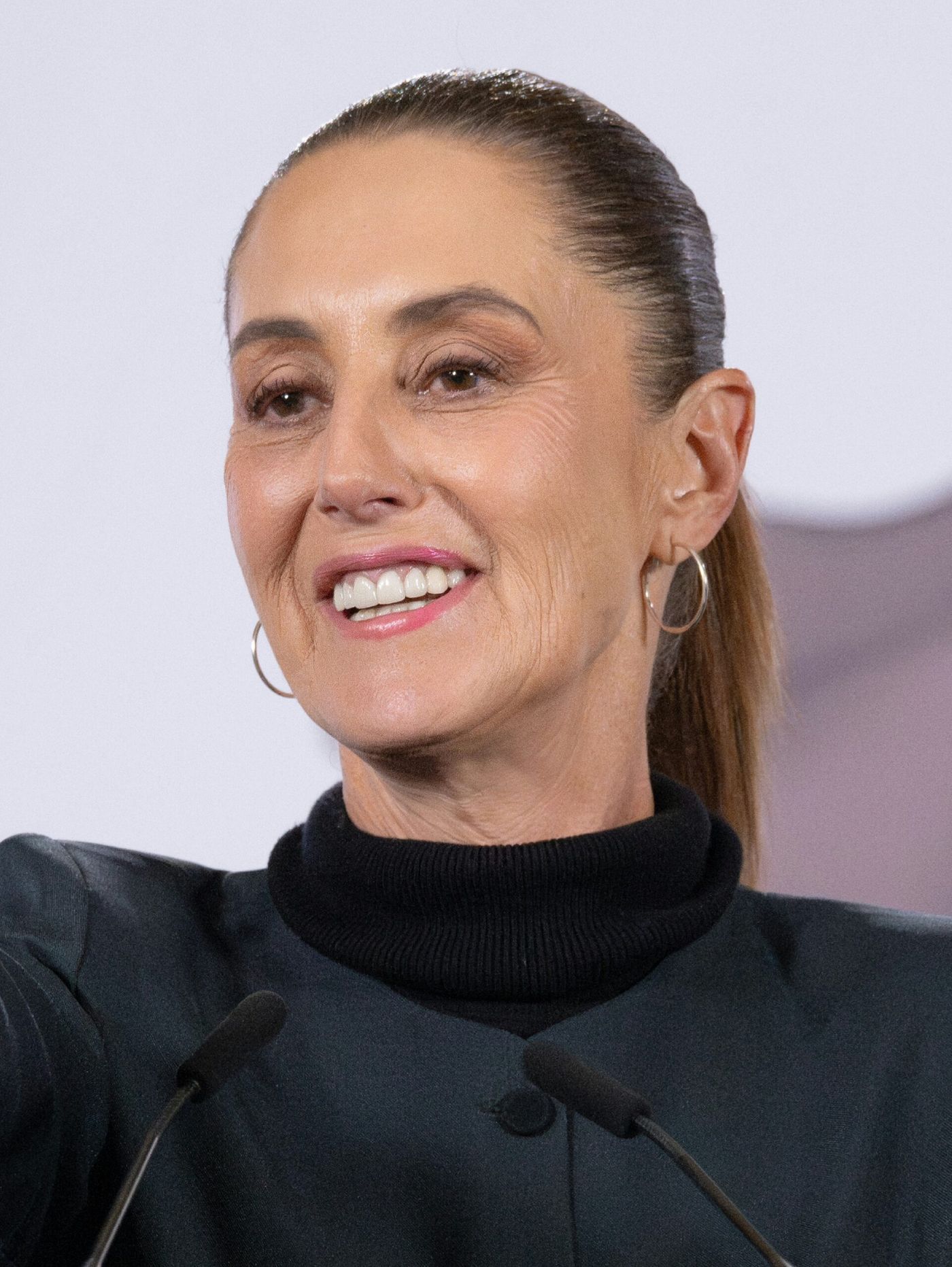 Mexican President Claudia Sheinbaum speaking at a press conference on January 21, 2026