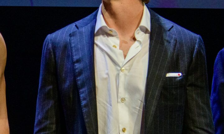 Connor Storrie at the Heated Rivalry Toronto premiere on November 24, 2025