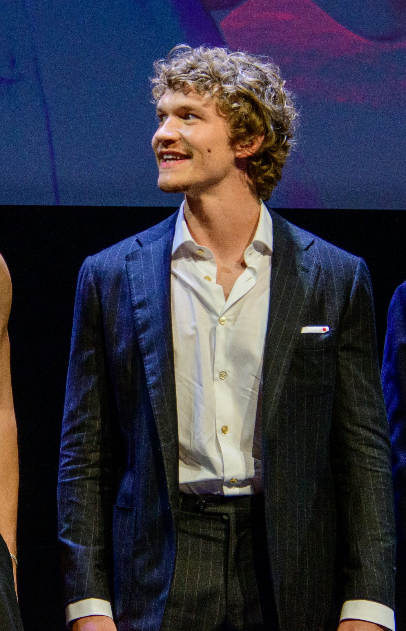 Connor Storrie at the Heated Rivalry Toronto premiere on November 24, 2025