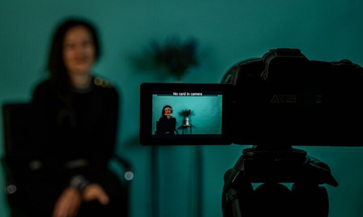 A content creator recording video in a studio, used as an illustrative image for Instagram's long-form video test