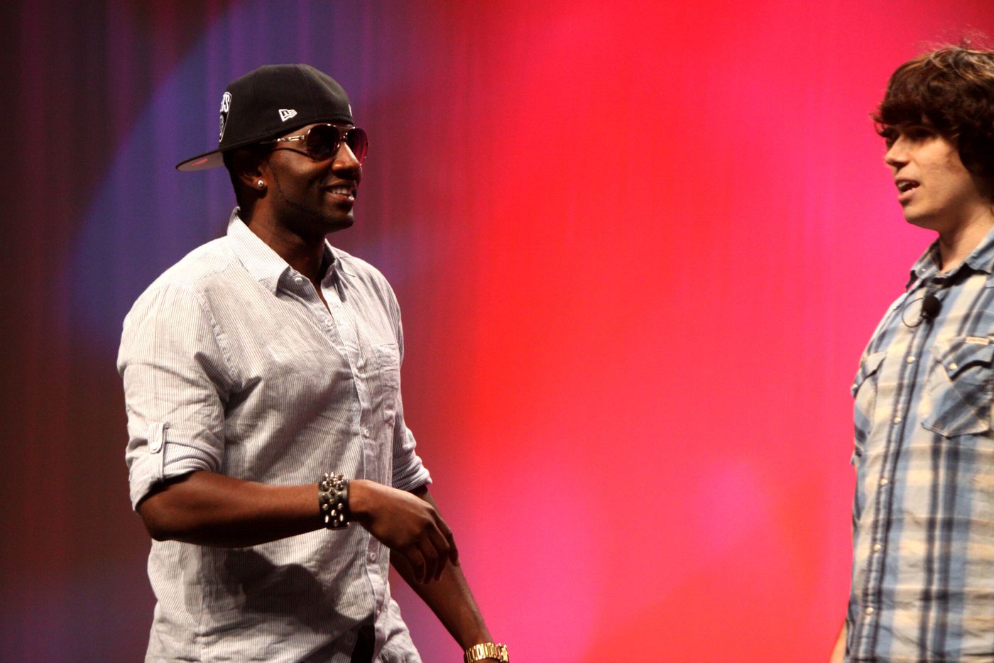 DeStorm Power speaking at VidCon in Anaheim in June 2012