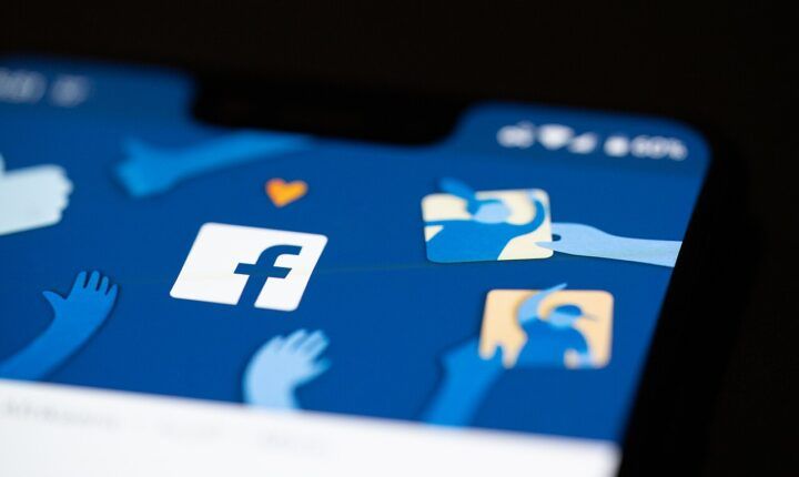 Facebook mobile app displayed on an Android smartphone