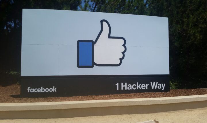Facebook headquarters building in Menlo Park, California, photographed July 25, 2017