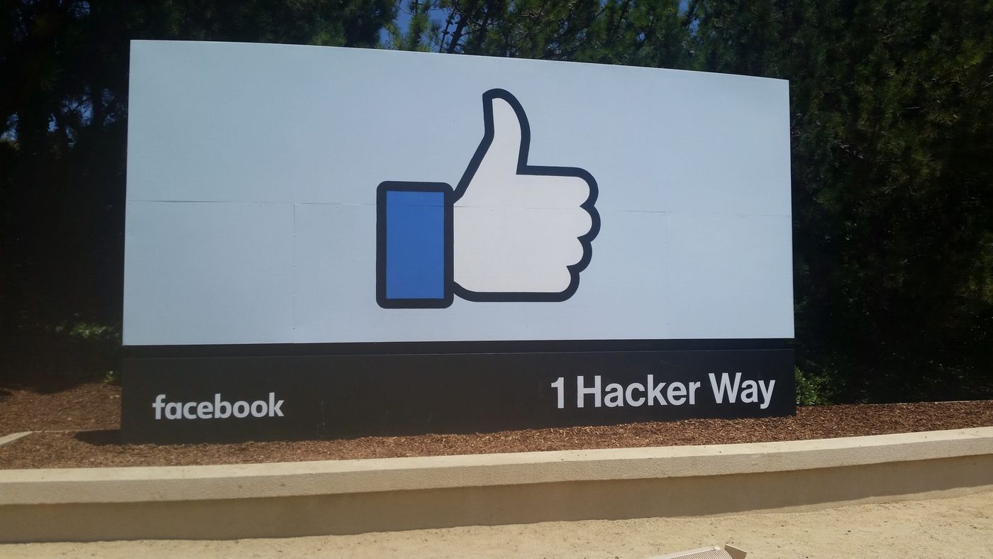 Facebook headquarters building in Menlo Park, California, photographed July 25, 2017