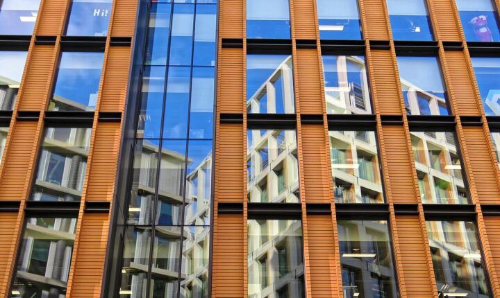 Google and YouTube office building at 6 Pancras Square in London, photographed in March 2019