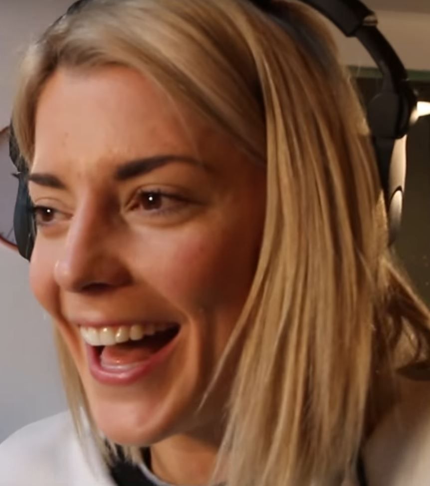 Grace Helbig appearing in a Vlogbrothers video in April 2016