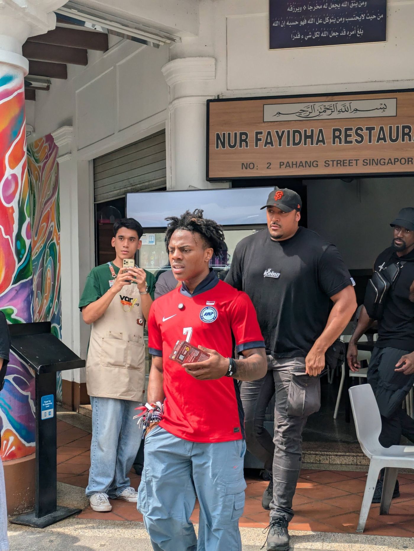 IShowSpeed walking on Pahang Street in Singapore on September 24, 2024