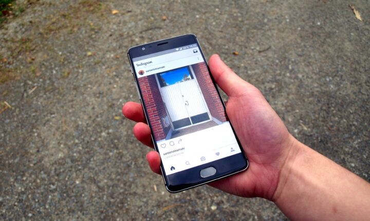 Instagram feed displayed on a smartphone in a 2016 file photograph