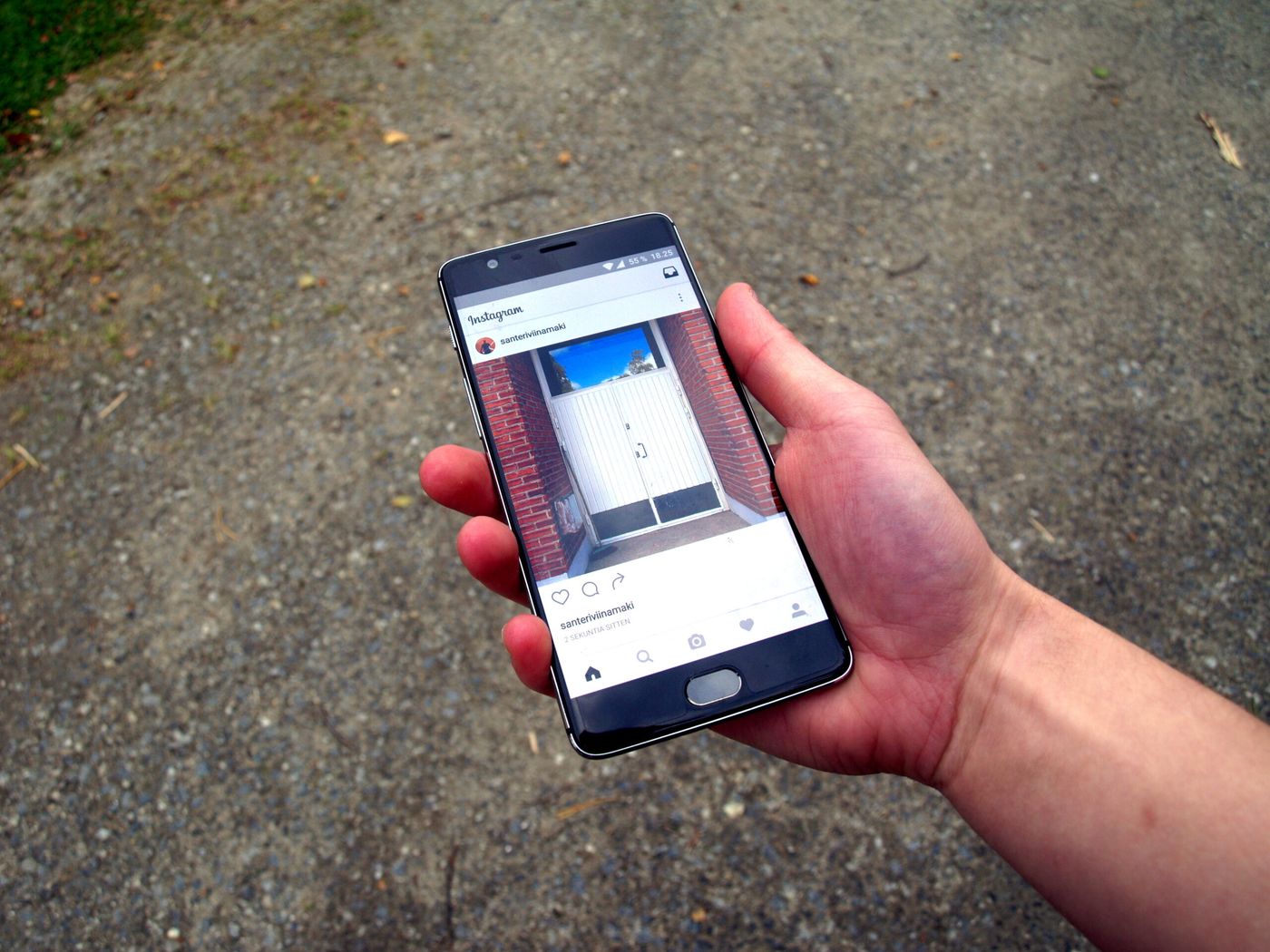 Instagram feed displayed on a smartphone in a 2016 file photograph