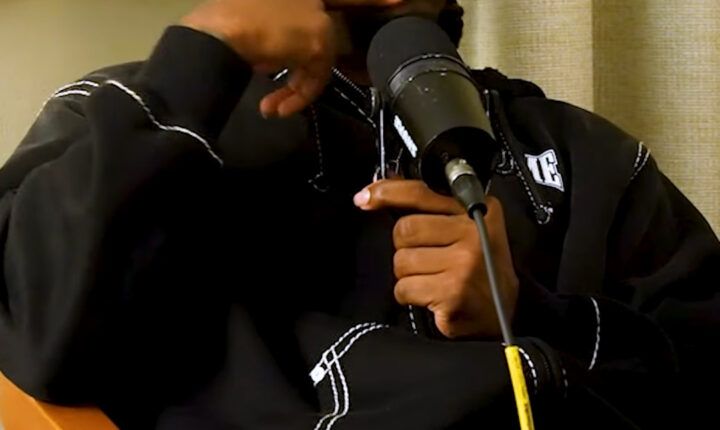 Kai Cenat during a December 15, 2023 interview with MILLION DOLLAZ WORTH OF GAME
