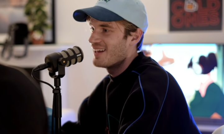 PewDiePie speaking during a 2019 Cold Ones podcast appearance