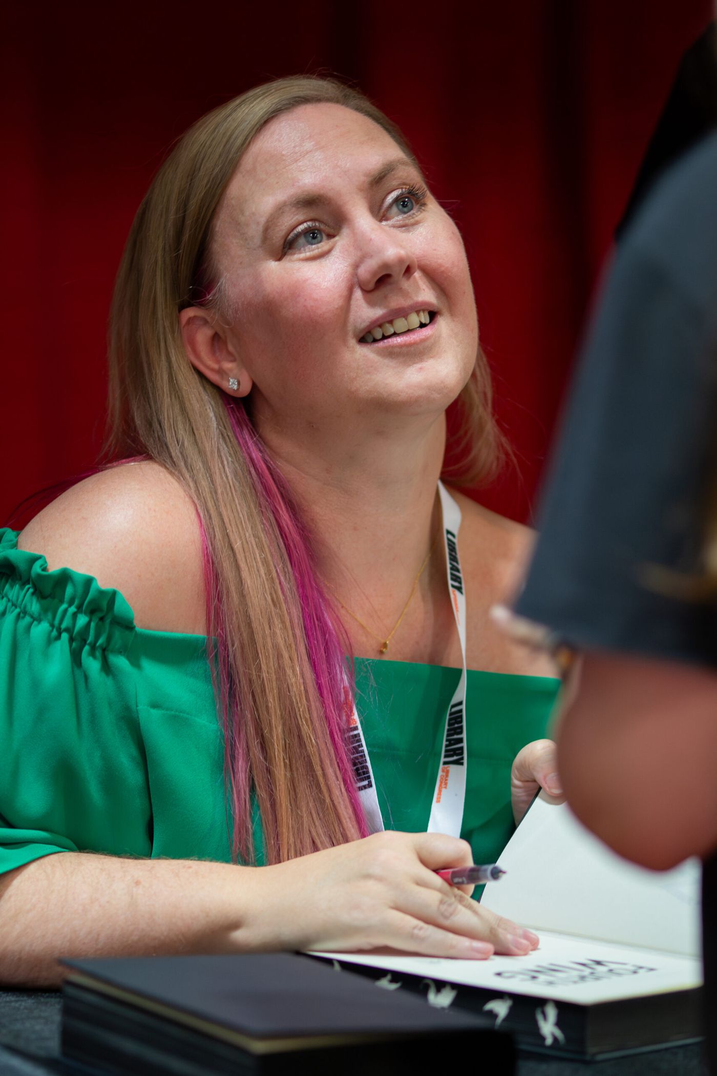 Rebecca Yarros signing books at the 2024 United States National Book Festival
