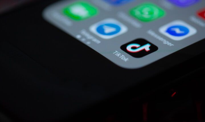 TikTok app icon displayed on a mobile phone in a 2020 file photograph