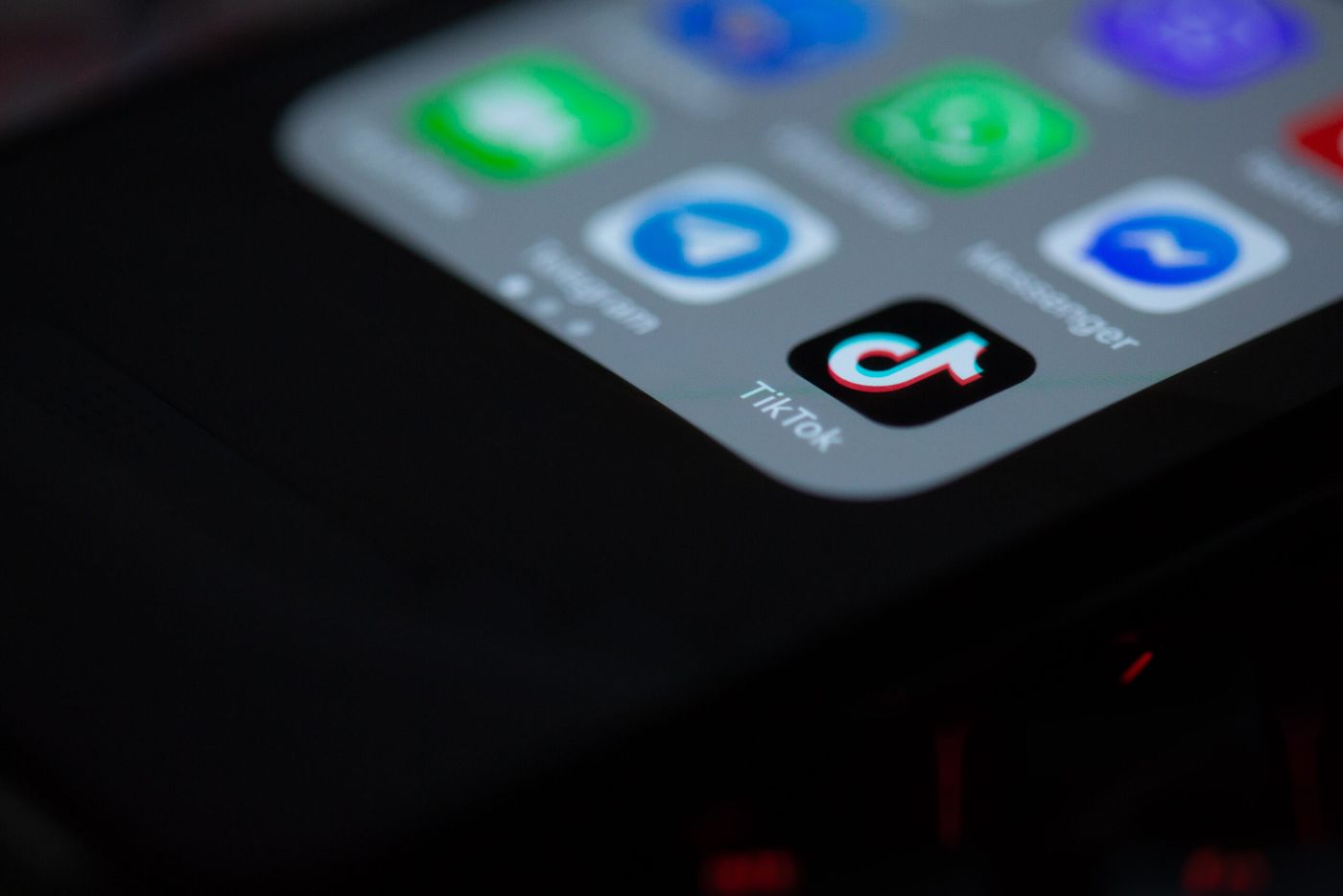 TikTok app icon displayed on a mobile phone in a 2020 file photograph
