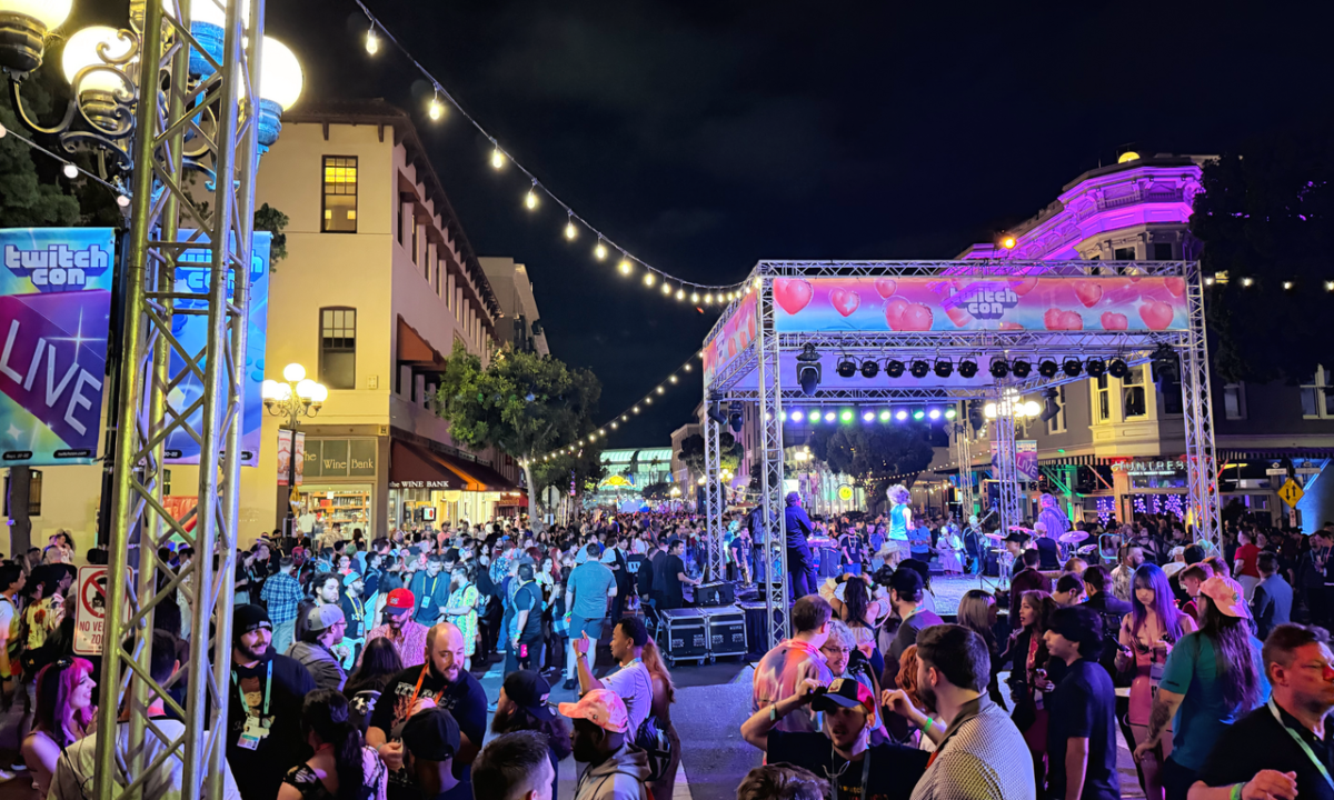 Crowd at the TwitchCon San Diego Block Party in September 2024