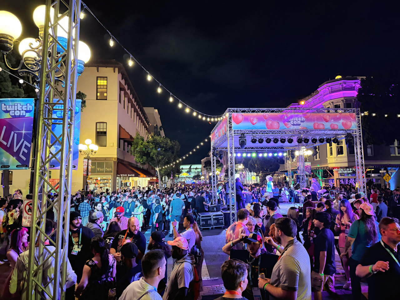 Crowd at the TwitchCon San Diego Block Party in September 2024