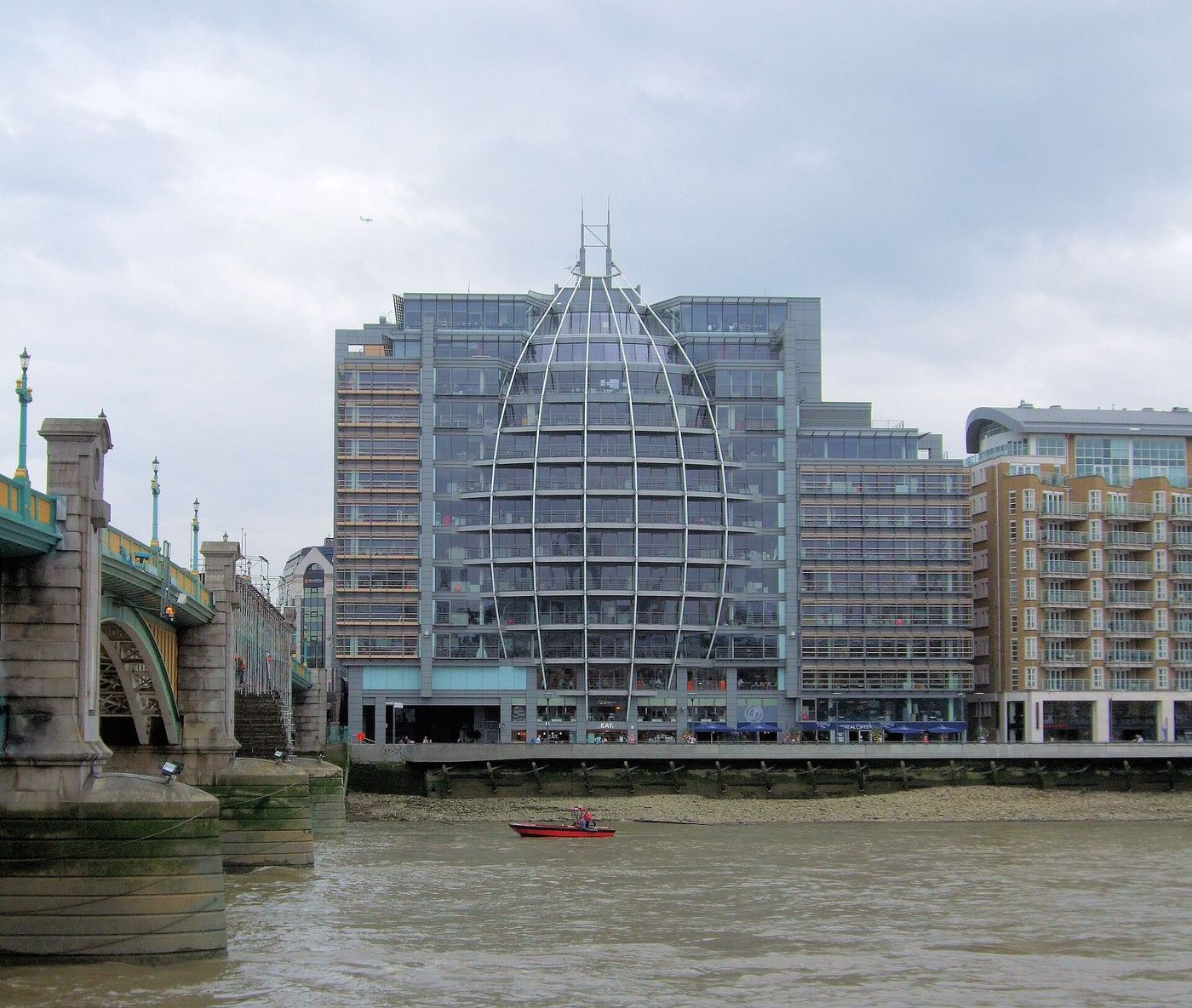 Riverside House, the Ofcom headquarters beside Southwark Bridge on the River Thames in London