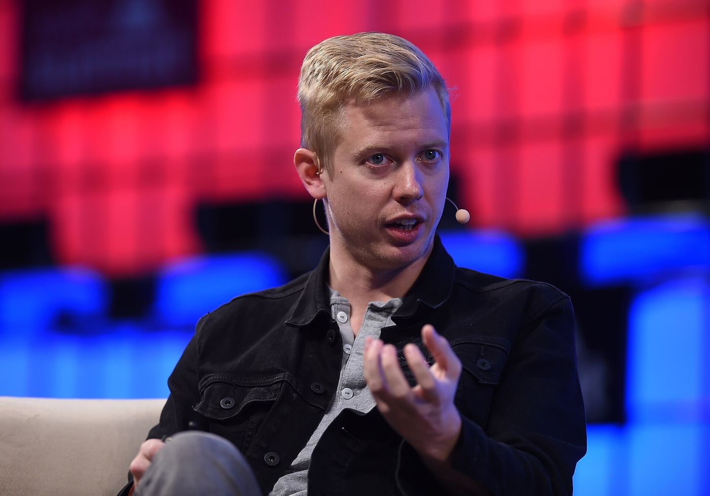 Reddit CEO Steve Huffman speaking on Centre Stage at Web Summit 2017 in Lisbon