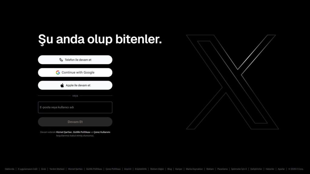 X photo resharing arrives on the X app, shown here on its dark sign-in screen