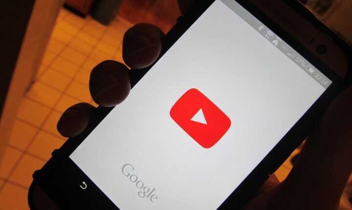 YouTube app on a smartphone for YouTube Shopping